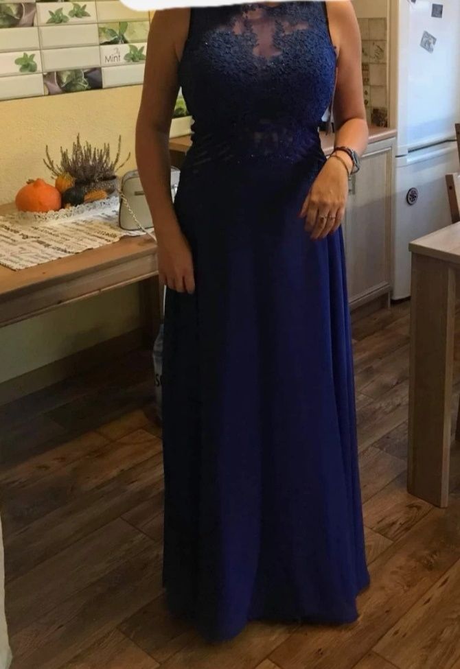 Sukienka wesele studniówka sylwester długa KORONKA Pretty Women 40/42