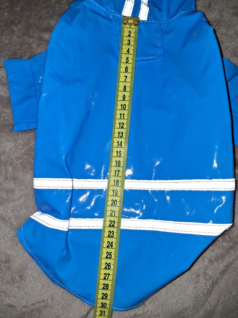 Nowa kurtka niebieska deszczak deszczowa z kapturem kombinezon ubranko