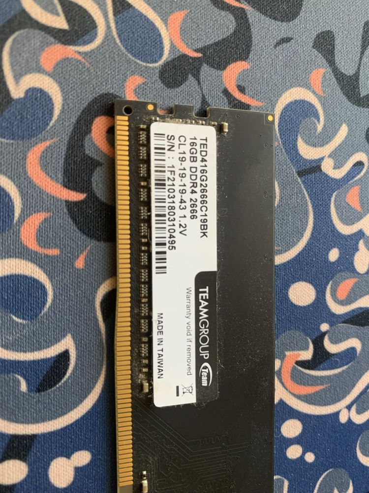 Оперативная память ОЗУ 16gb ddr4 Teamgroup 2666mhz