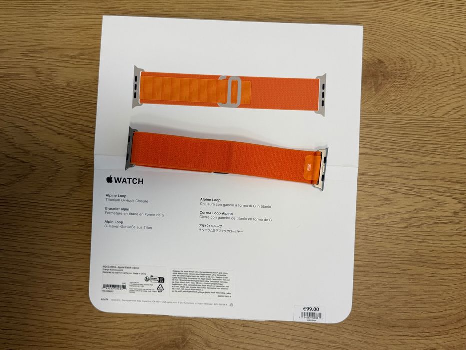 Apple Watch Ultra pasek Orange Alpine Loop rozm. M Oryginał