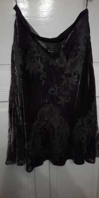Spódniczka spódnica Nougat London brązowa jedwab na podszewce święta