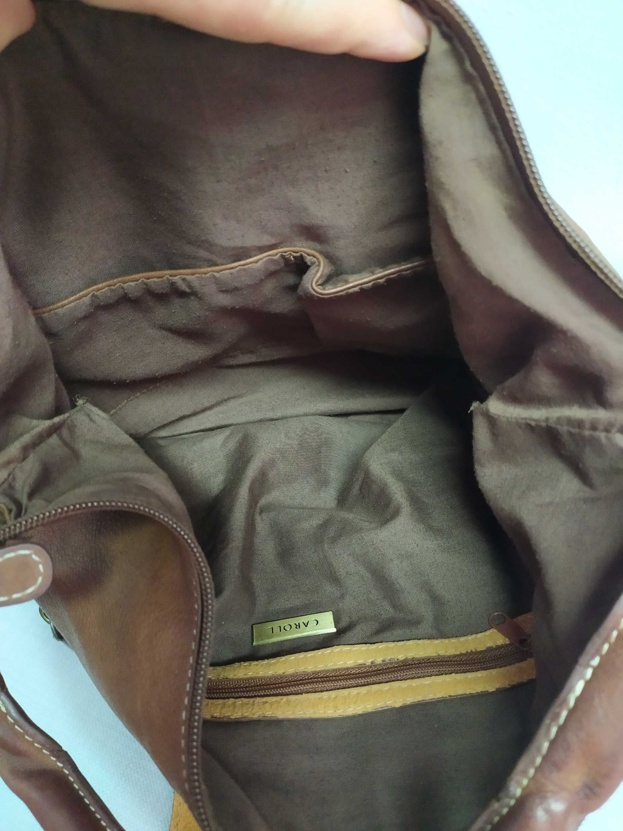 Mala/bolsa, pele genuína, marca Caroll