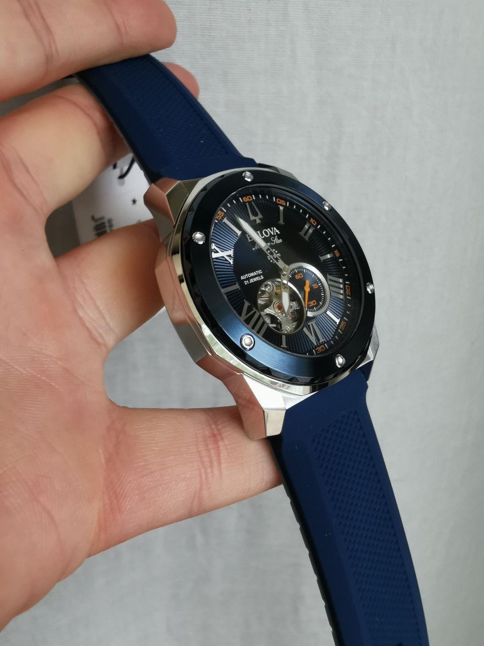 Zegarek Bulova Marine Star 45 mm granatowy z paskiem