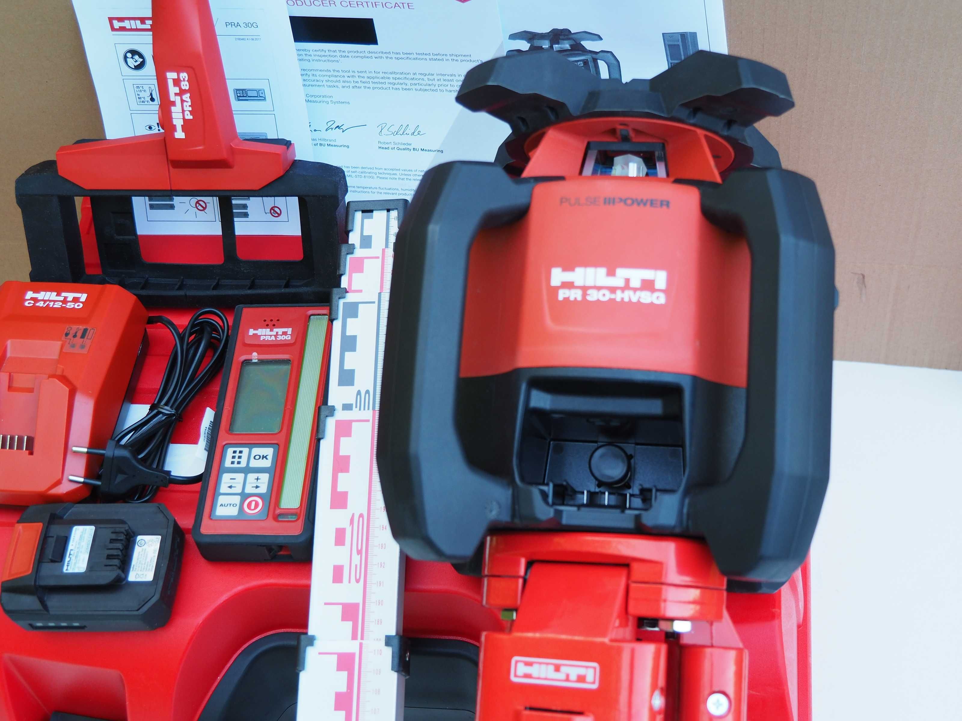 Przemyslowy niwelator HILTI PR 30 HVSG A12 zielony laser obrotowy