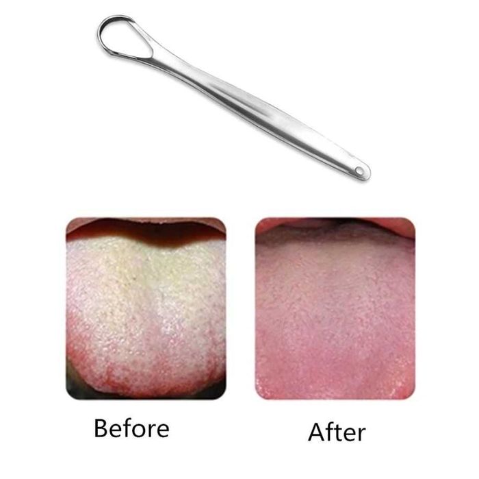 4x Raspador de Lingua Aço Inox * NOVO * Limpeza Oral * Hálito Fresco