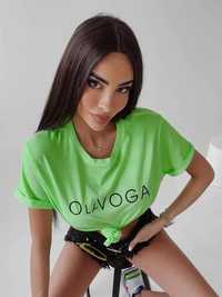 T-shirt damski bluzka Olavoga Doisy zielona Uni