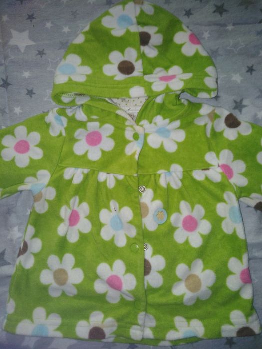 Bluza biała polarek dla dziewczynki rozm 80, 74roz pozost