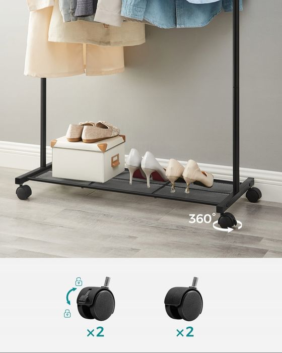 wieszak na ubrania SONGMICS ,mobilna garderoba