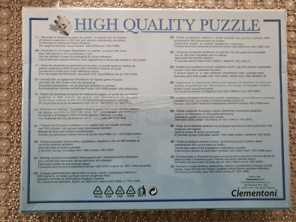 Clementoni puzzle mapa świata HI Quality