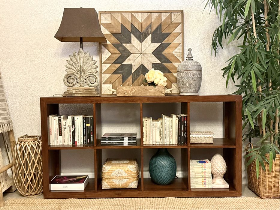 aparador, consola, estante, prateleiras, armario, oriental, rustico