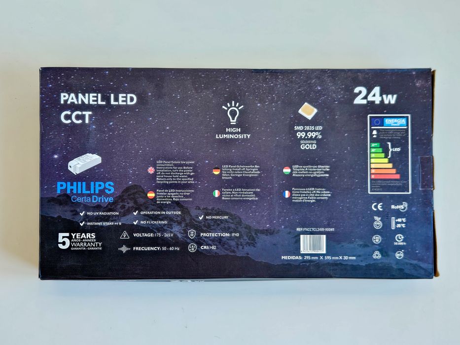 2x Painel LED CCT 24W 60×30cm com driver Philips Certadrive — NOVOS