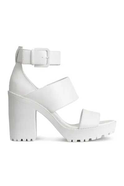 Białe sandały na platformie H&M rozmiar 39