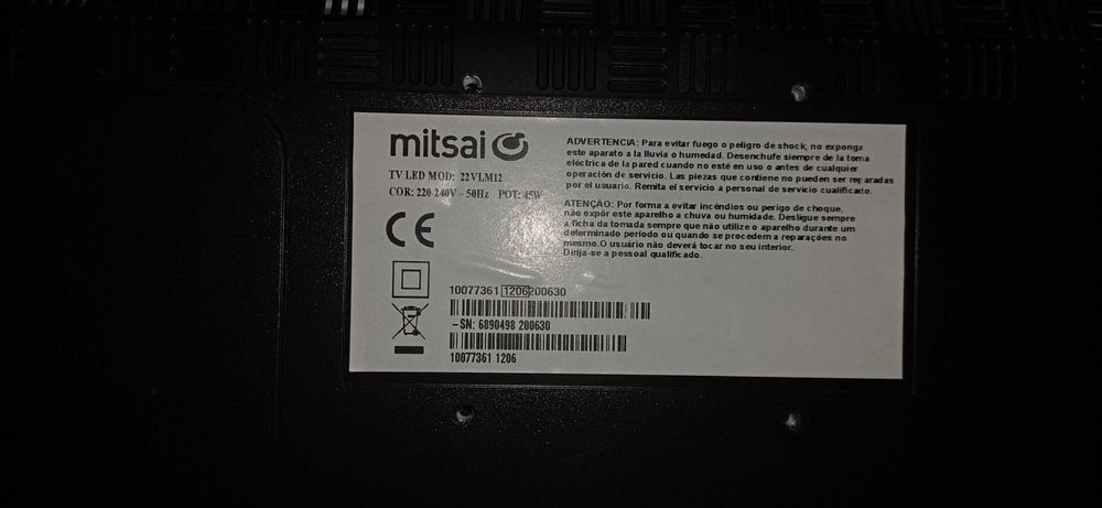 TV LED MITSAI 22 polegadas