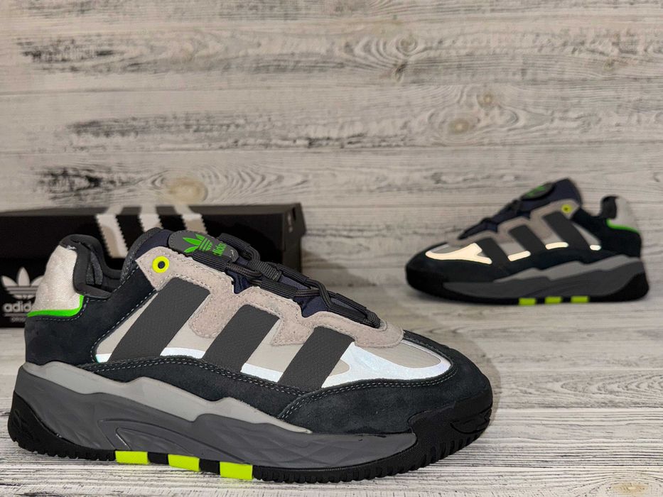Сірі кросівки Adidas Niteball Адідас Найтбол Весна Літо Осінь р. 41-45