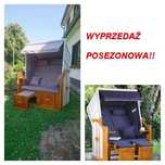 KOSZ plażowy fotel na plaże leżak regulacja daszek poduszki od ręki