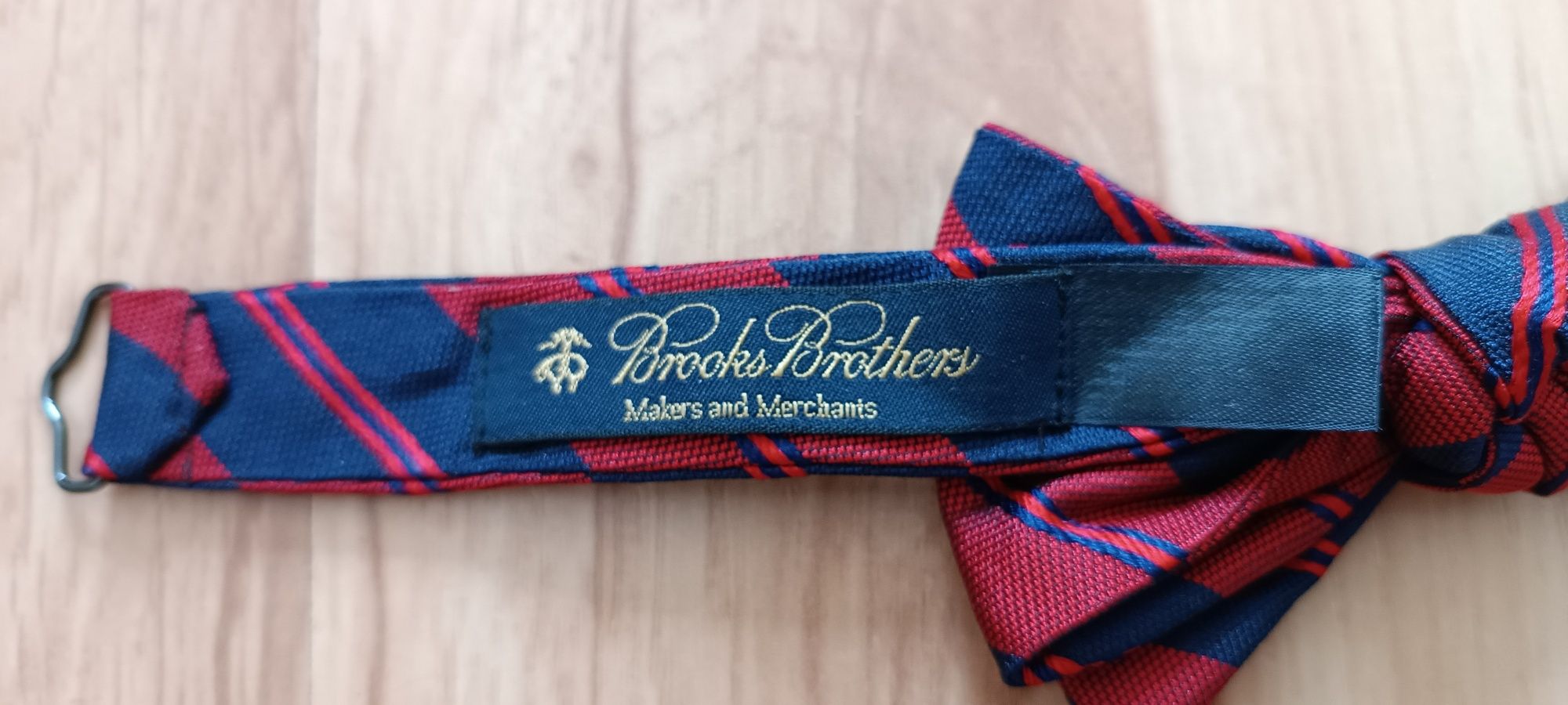 Brooks Brothers mucha muszka męska amerykańska bordo granat