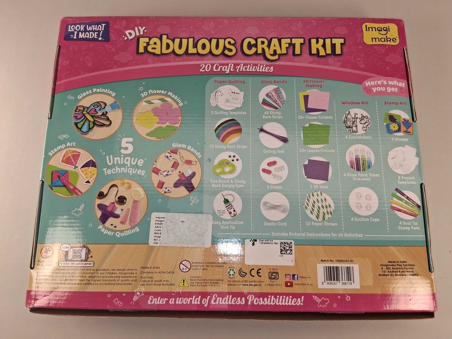 N174 Zestaw Kreatywny DIY Fabulous Craft Kit 20 Działań Nowy