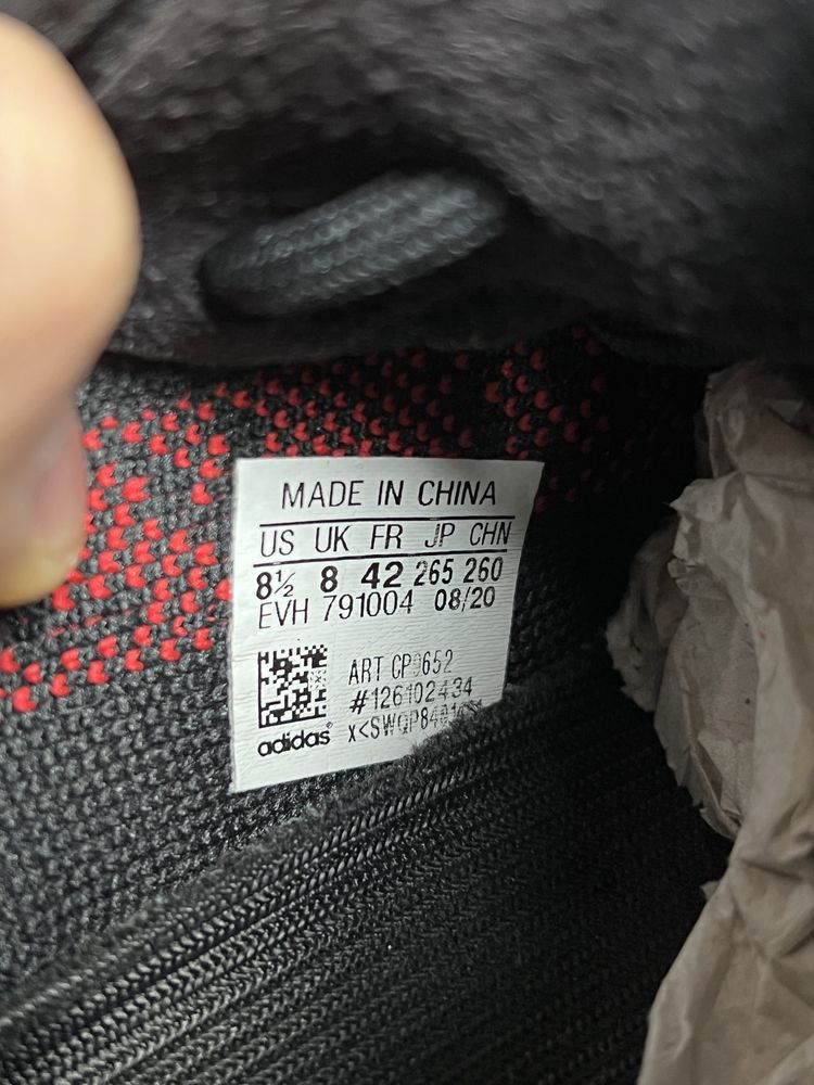 Adidas Yeezy 350 V2 Bred czarne sneakersy 42