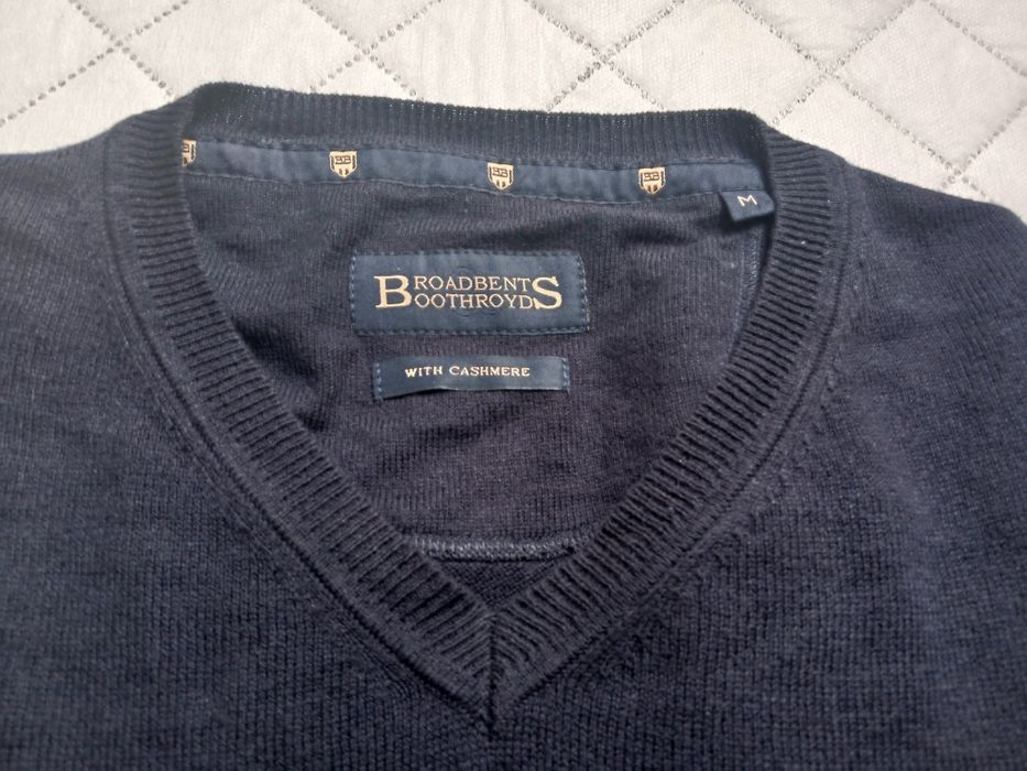 Sweter z Kaszmirem Granatowy M