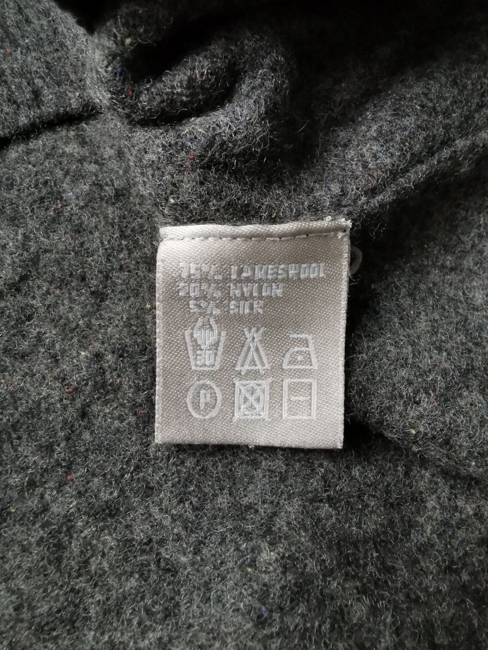 Grafitowy wełniany sweter Solar r. XS/S