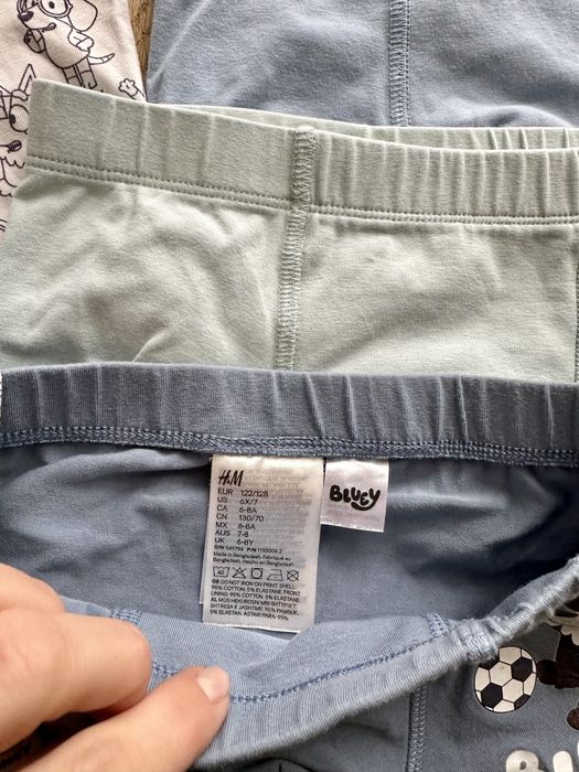 Zestaw majtek blue h&m 122/128 bawełniane bokserki