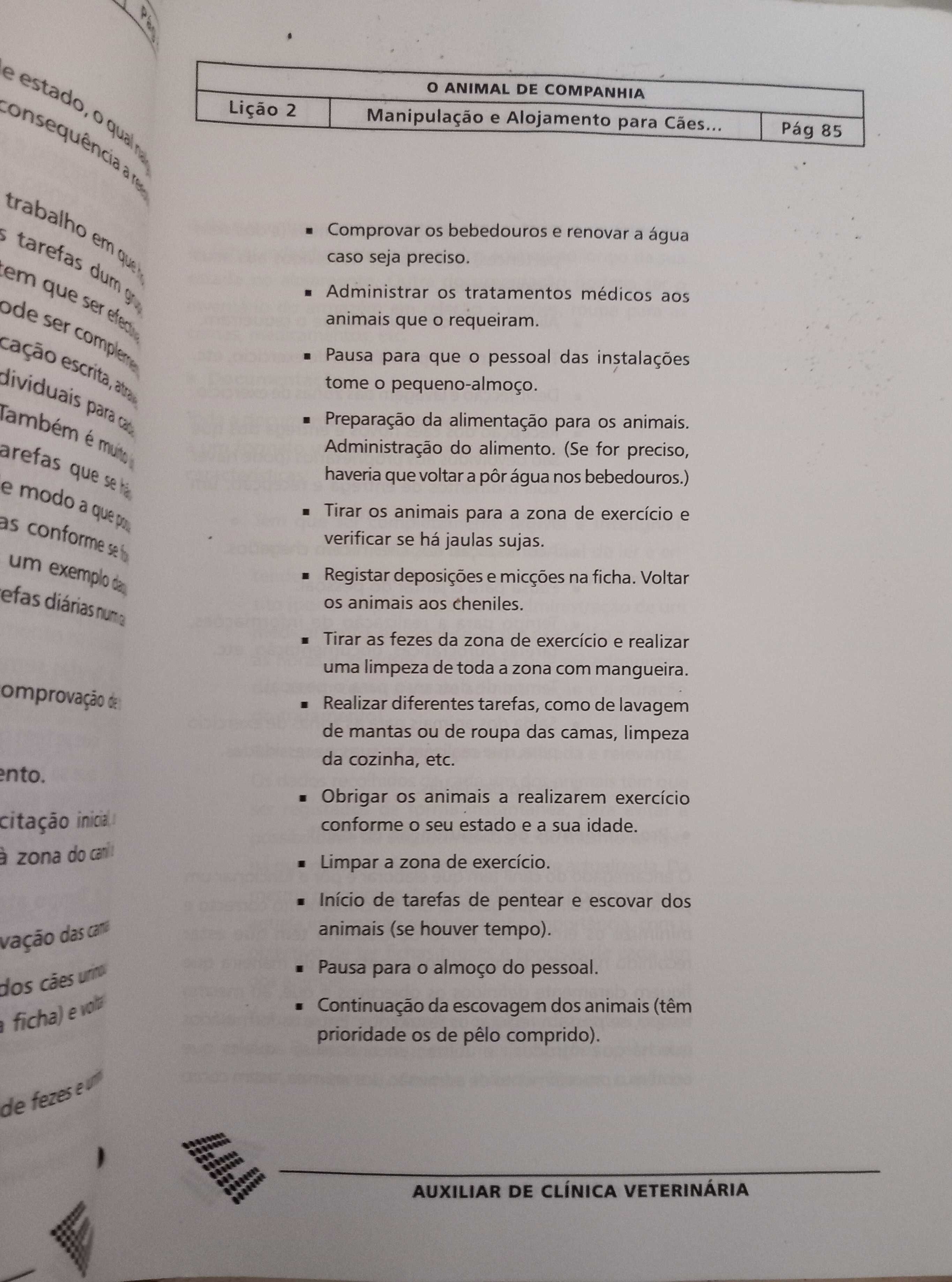 Manuais do Curso de Auxiliar Veterinário