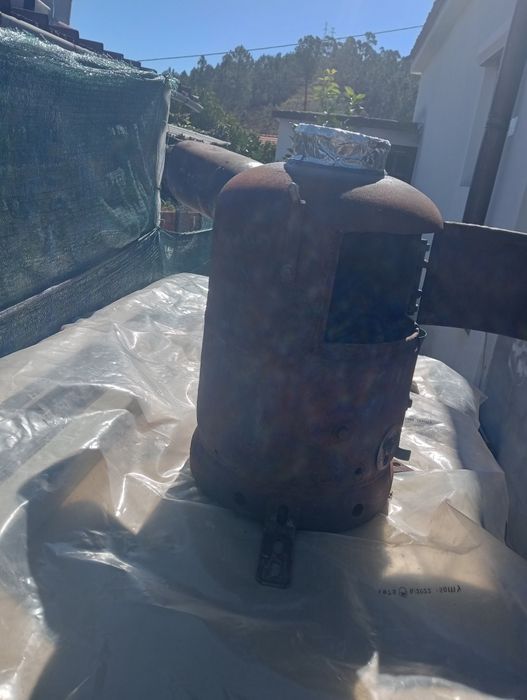 Salamandra feita com garrafa de gaz