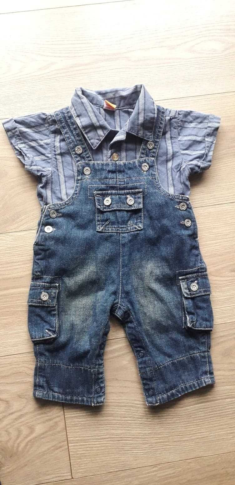 Komplet koszula + spodnie ogrodniczki jeans Cherokee 56