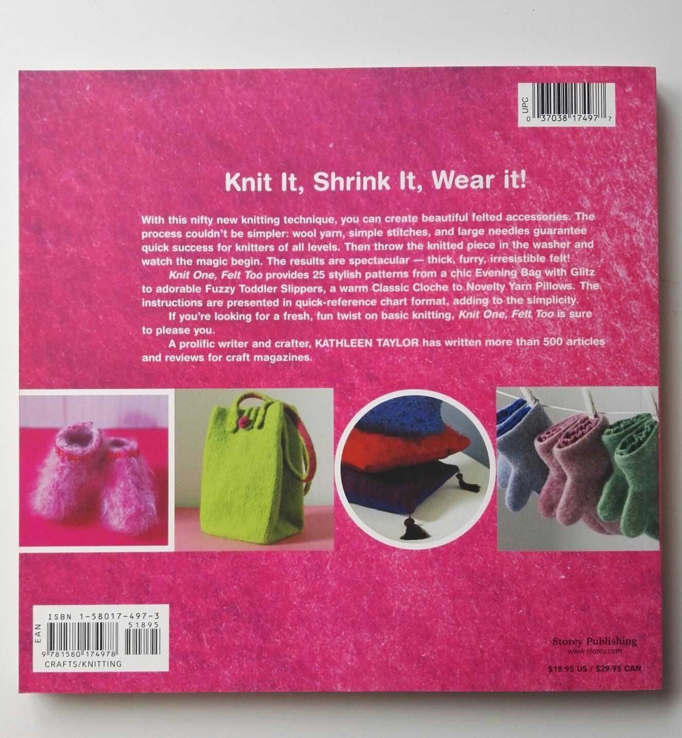 Livro de feltragem - Knit One, Felt Too, de Kathleen Taylor