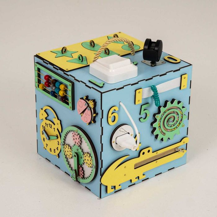 Бизикуб, бізікуб, бізіборд, розвиваючий куб, монтесорі, сенсорні ігри