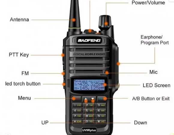 Рация Baofeng UV-9R Plus MK1 8W, Li-ion 2200 мАч UHF/VHF, IP67