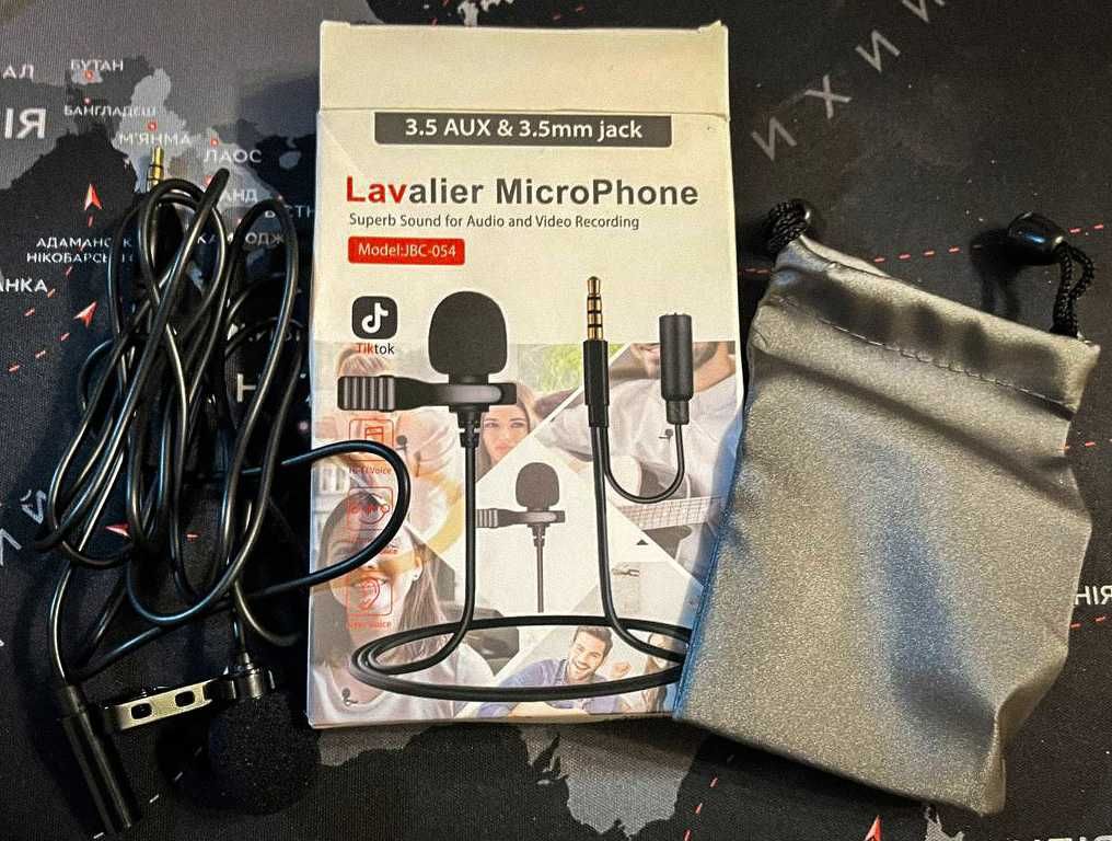 Микрофон петличный Lavalier Microphone JBC 054. Петличка