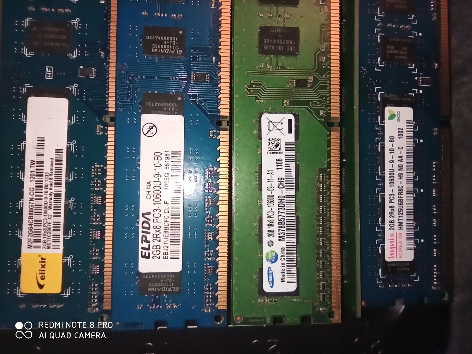 Лот Оперативной Памяти 2GB 10600U 1333MHz 1-2rx8 DDR3 ОПТ по 30грн