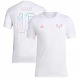 Koszulka bawełniana MESSI x Adidas INTER MIAMI biała Jedyna w PL
