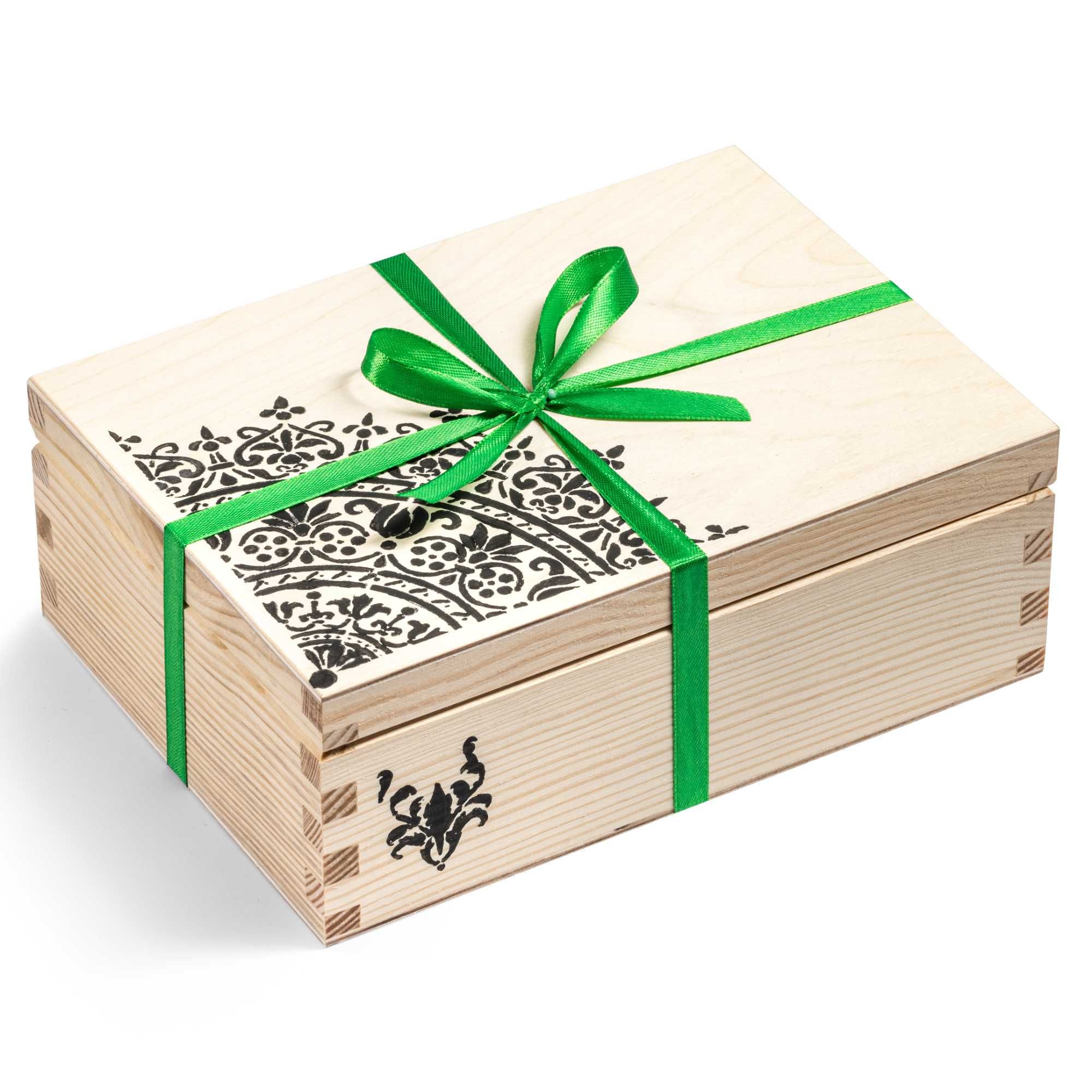 Szkatułka pudełko na herbatę pudełko drewniane