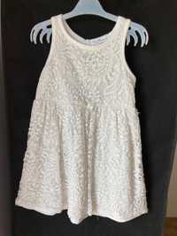 Sukienka, biała, koronka, rozmiar 104, sinsay