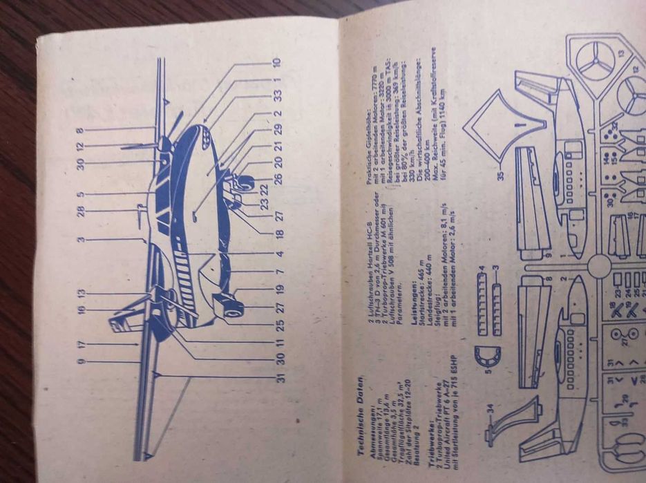 Сборные Модели самолетов ГДР. Збірні моделі літаків
