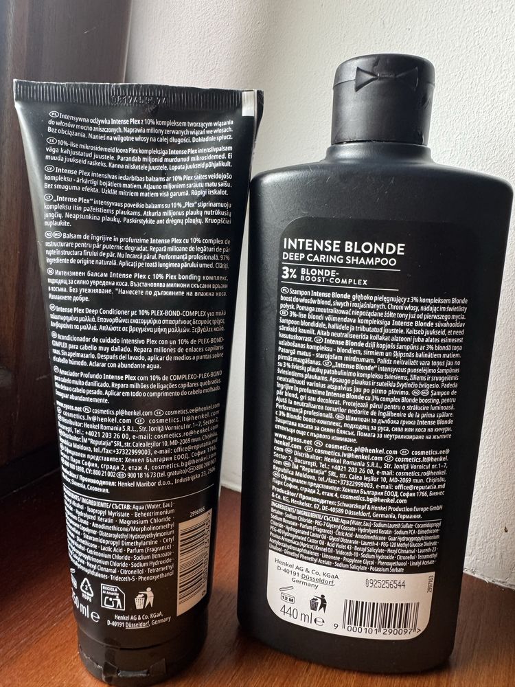Syoss Intense Blonde + odżywka Intense Plex