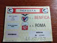 Bilhetes de futebol antigos (anos 80) - BENFICA