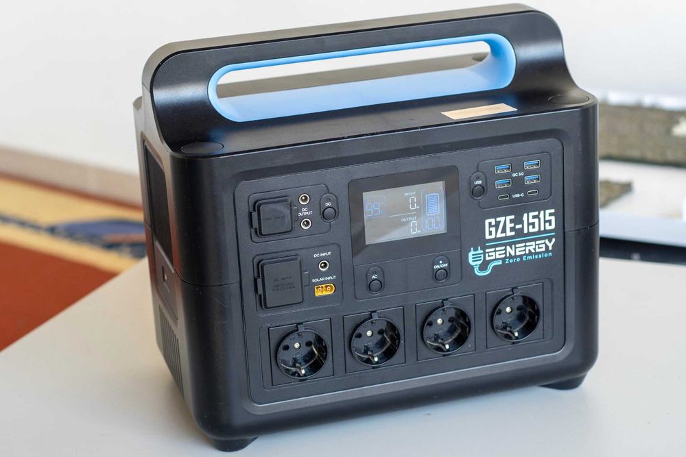 Gerador solar mppt 1500wh usb fast charging powerstation inversor 2000