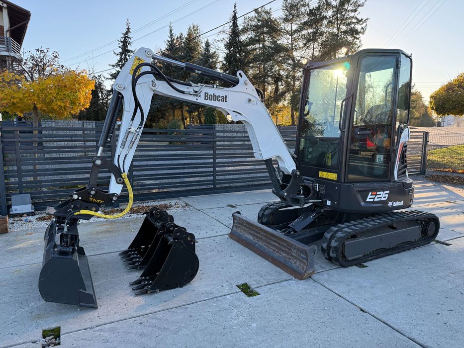 Bobcat E26  2024 rok 792 mth 3 łyżki hydrauliczna minikoparka koparka JCB Kubota