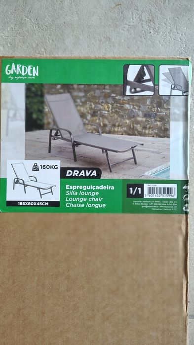 Espreguiçadeira regulável DRAVA