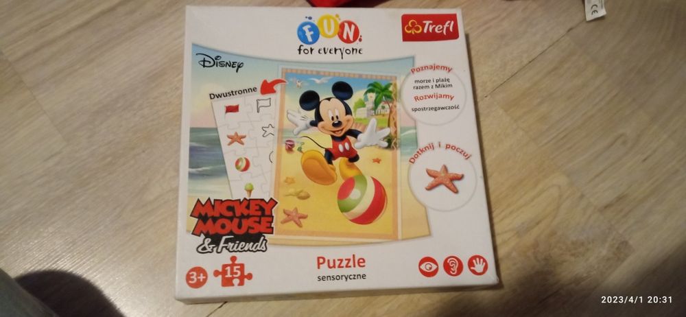 Puzzle sensoryczne myszka Mickey mouse
