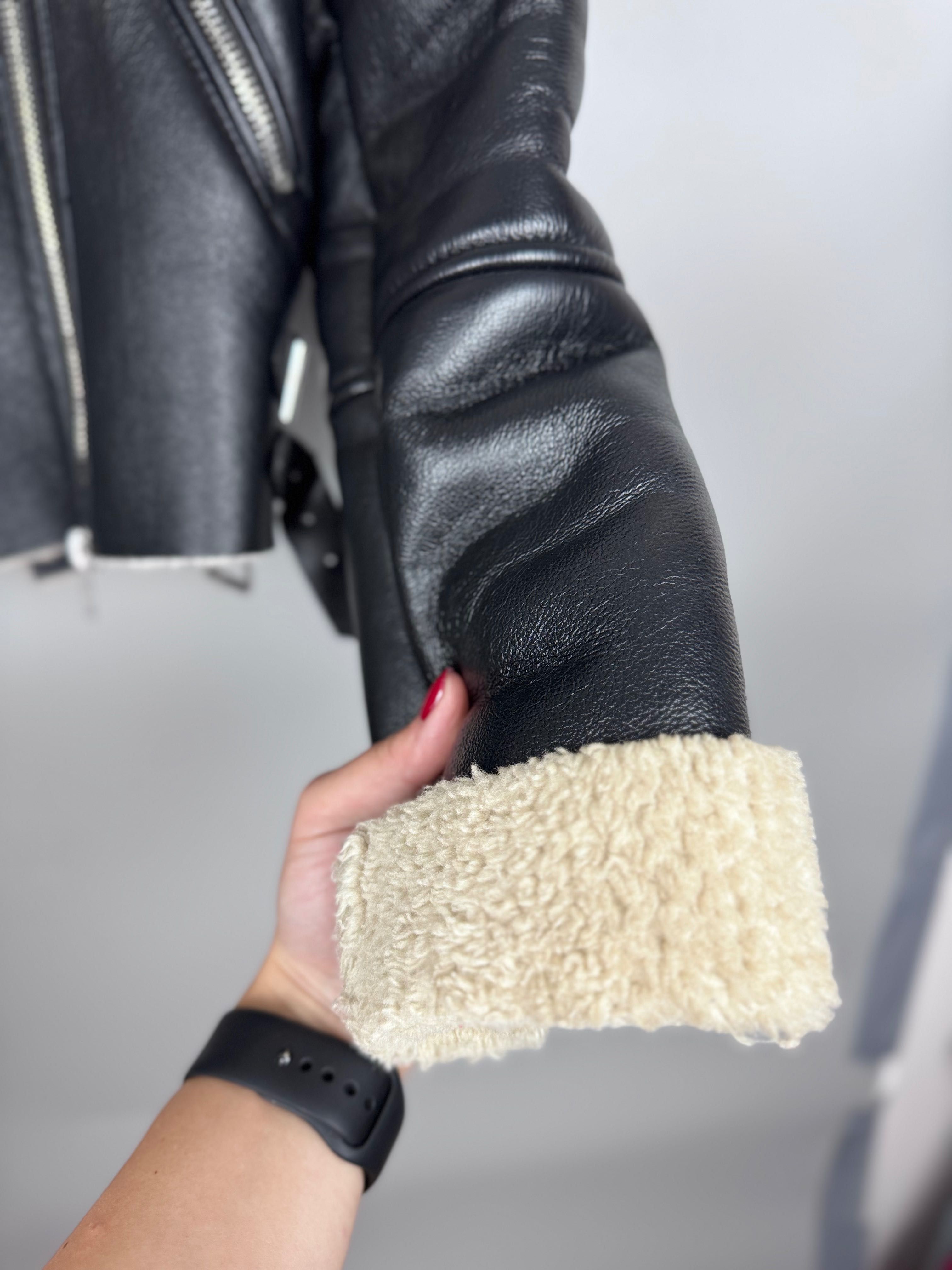Дубленка куртка кожанка жіноча Bershka Zara
