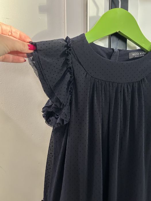 Reserved granatoea sukienka w kropki roz.110