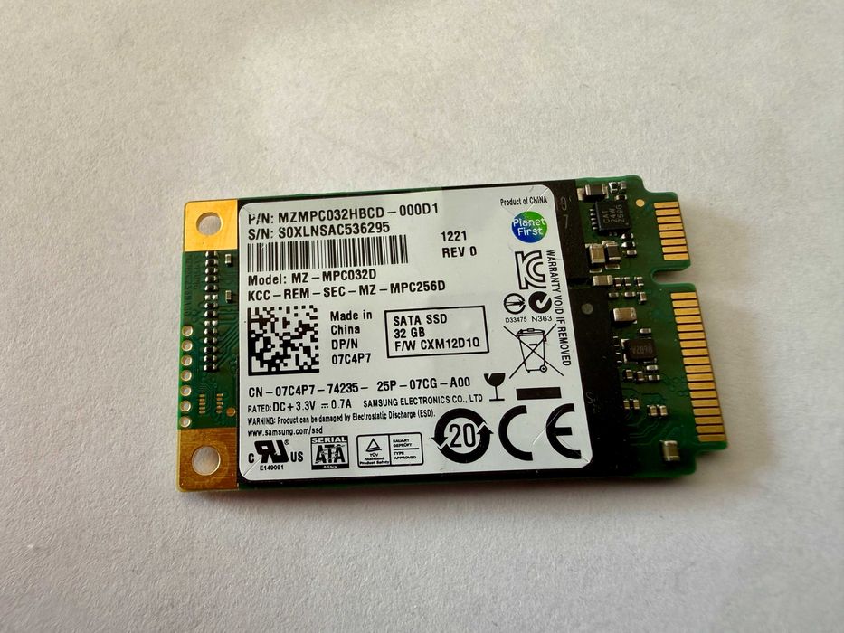 Dysk SSD Samsung 32GB mSATA do laptopa/ultrabooka