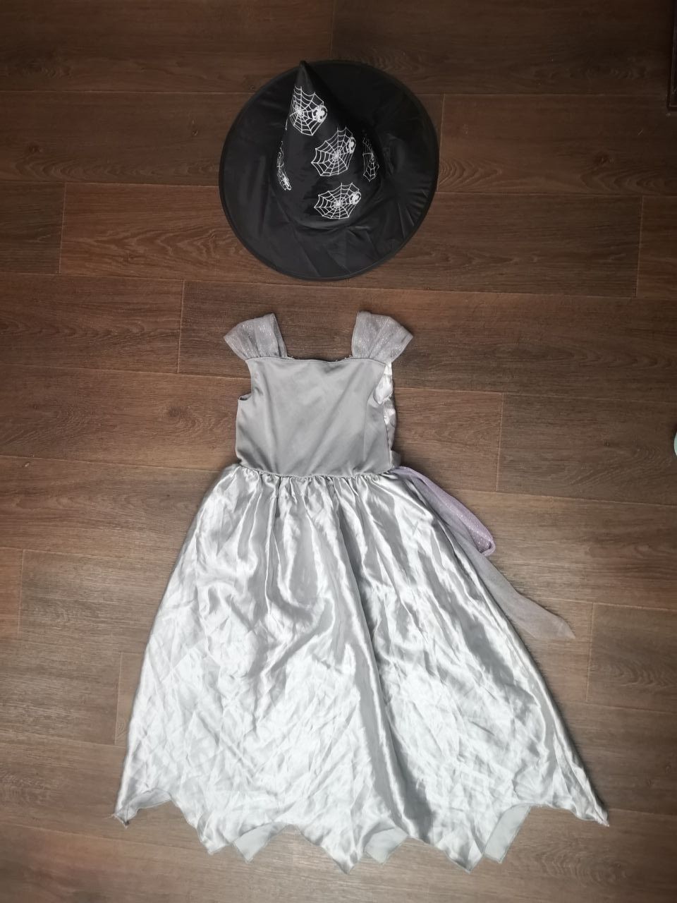 Карнавал костюм скелет шляпа ведьма платье 7 8 лет хелоуин колпак 122