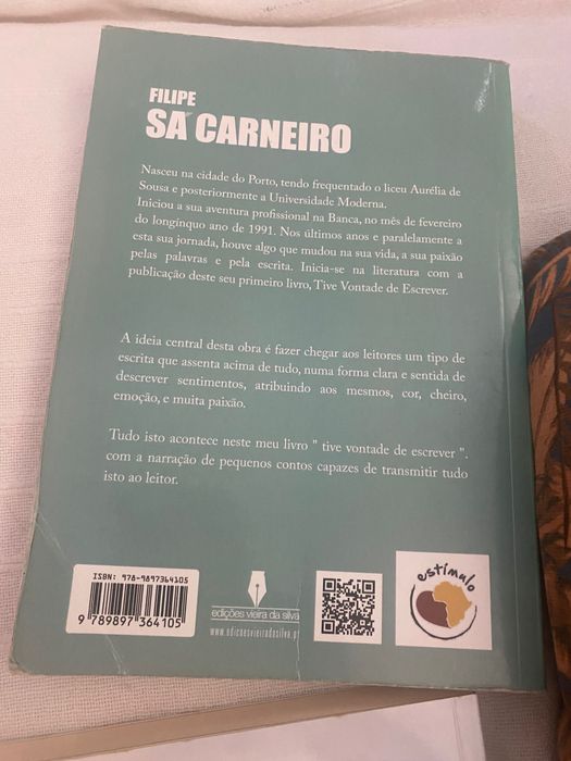 Livro tive vontade de escrever
