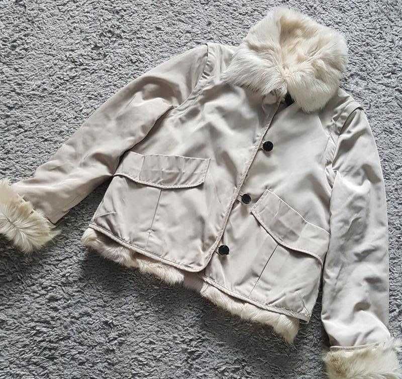 Оригинал.фирменная,натуральная,меховая куртка 3 в 1 от zara