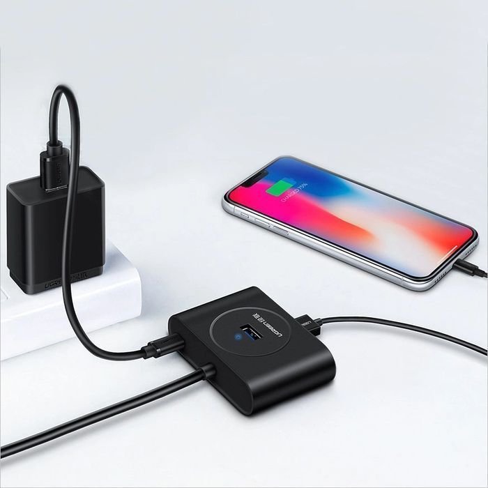 Ugreen rozdzielacz HUB 4x USB 3.2 Gen 1 (kabel 0,5 m) czarny